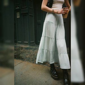 Brandy Melville Izzy Skirt in Light Blue Floral